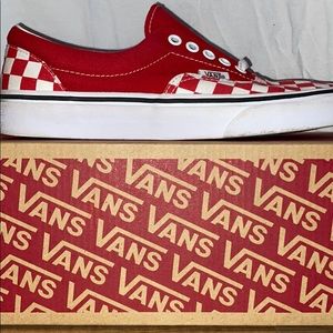 Vans Era Racing Red Checkerboard Size 6.5Y